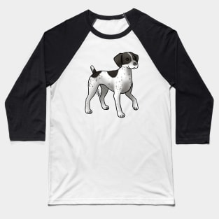 Dog - German Shorthaired Pointer - Black White Patched Baseball T-Shirt